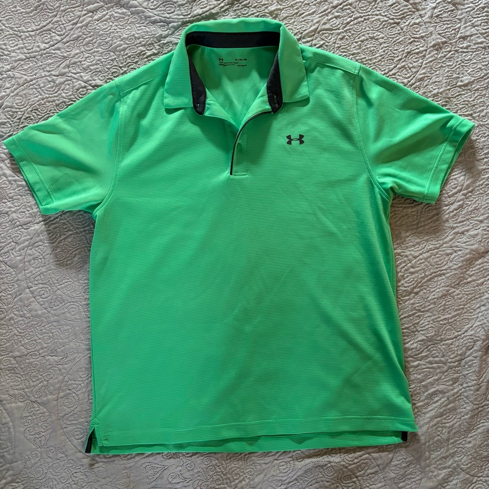 Under Armour Men's Vibrant Green Polo Shirt